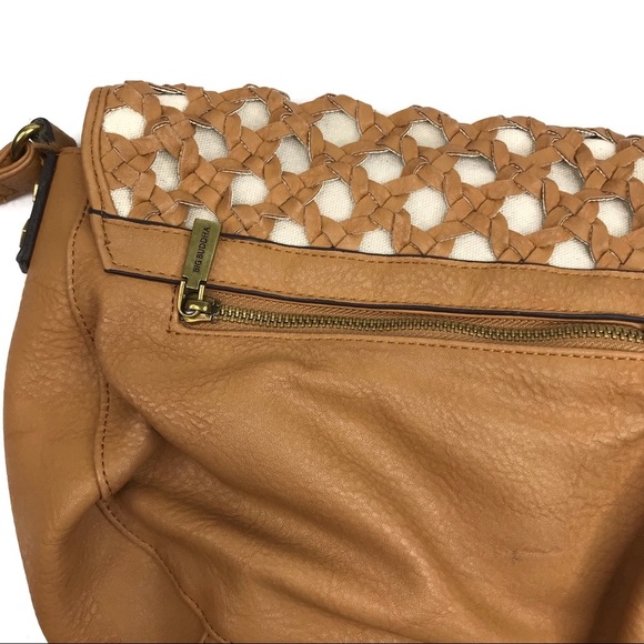 Big Buddha | Brown Braided Overlay Crossbody Bag - Picture 8 of 9